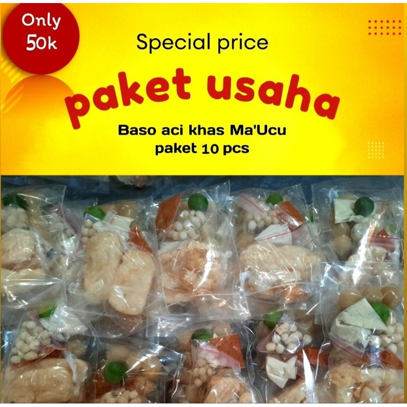 

Paket Baso Aci 10 pcs murah /paket baso aci 10 pcs /paket baso aci viral /basoaci murah paket usaha