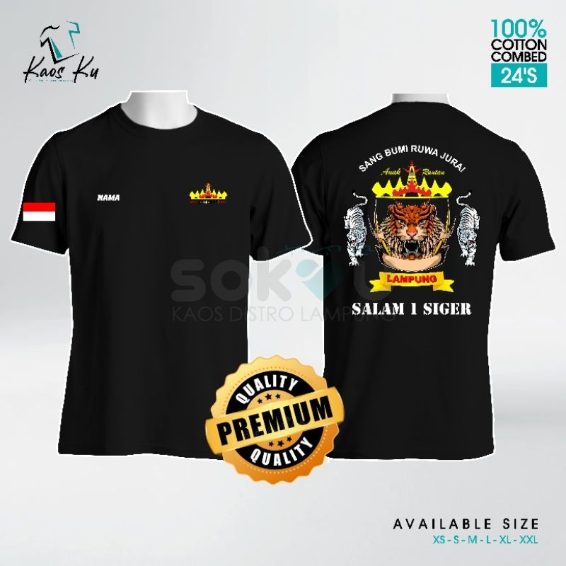 Kaosku - Kaos Anak Rantau Lampung - Kaos Premium - Kaos Salam Satu Siger - Kaos Pria dan Wanita