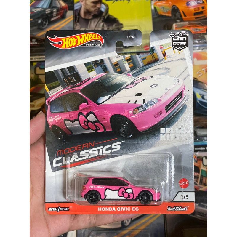 Hotwheels Civic Eg Hello Kitty Pink Include Protector