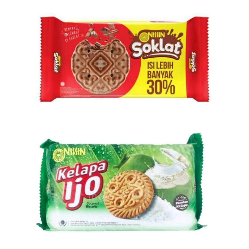 

BISKUIT NISSIN KELAPA IJO / SOKLAT 280GR 1PCS