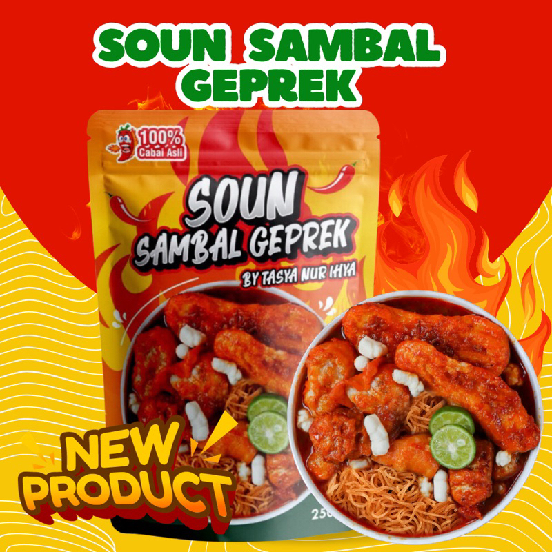 

SOUN PEDAS SAMBAL GEPREK VIRAL SUPER PEDAS 250 GRAM