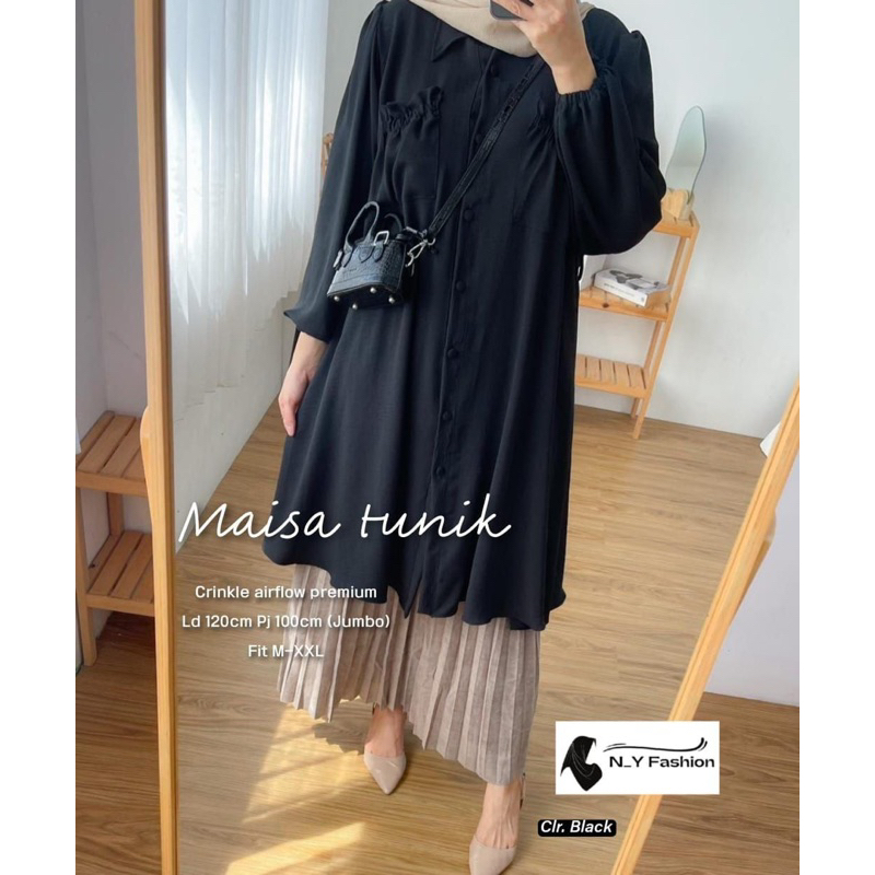 MAISA TUNIK CRINKLE POLOS