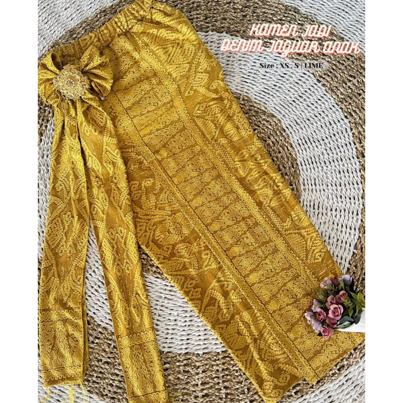 KAMEN JADI DENIM JAGUAR STRAIT ANAK INCLUDE SELENDANG | ROK ANAK JADI