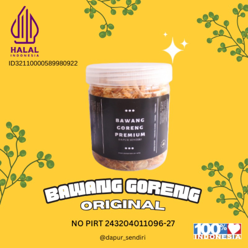 

BAWANG GORENG PREMIUM ORIGINAL KEMASAN 600ML