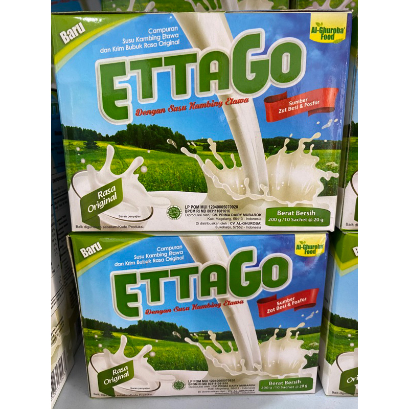 

Susu Kambing Ettago Sachet Bubuk Susu Ettawa Al Ghuroba Isi 10 Sachet