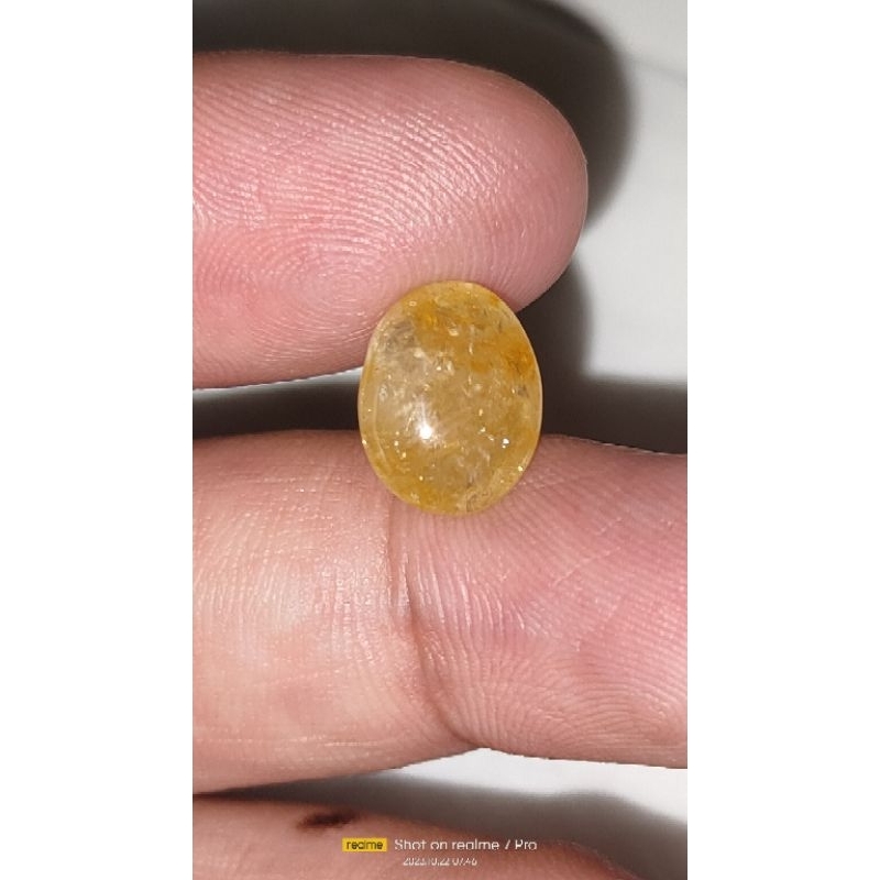 natural yellow sapphire srilangka 5.40cts (yakut kuning)
