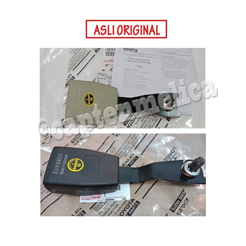 ORI Colokan Pengunci Kepala Sitbel Sefbel Seat Safety Bel Belt Kunci Tali Sabuk Pengaman Jok Kursi D