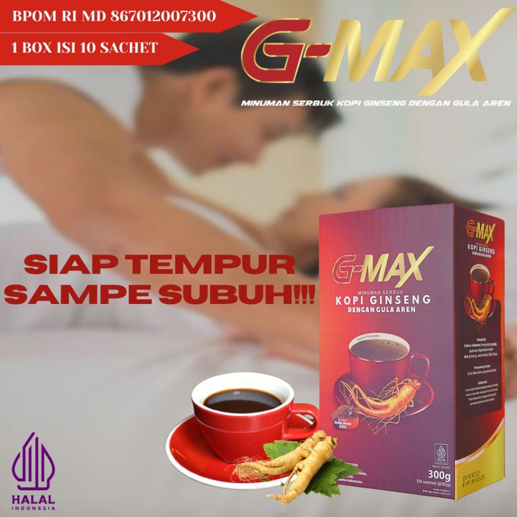 

PROMO TERBARU Kopi Gingseng Merah Gmax 1 box