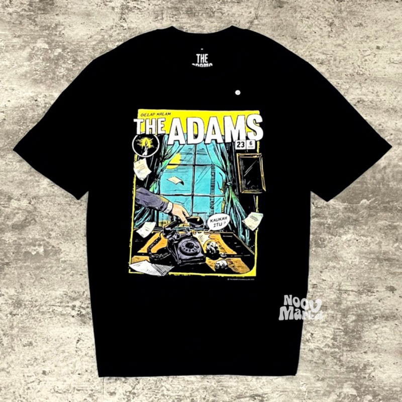 noov music merch The Adams - Gelap Malam Vol 2 Tshirt - Black | Original Merchandise Kaos Pria