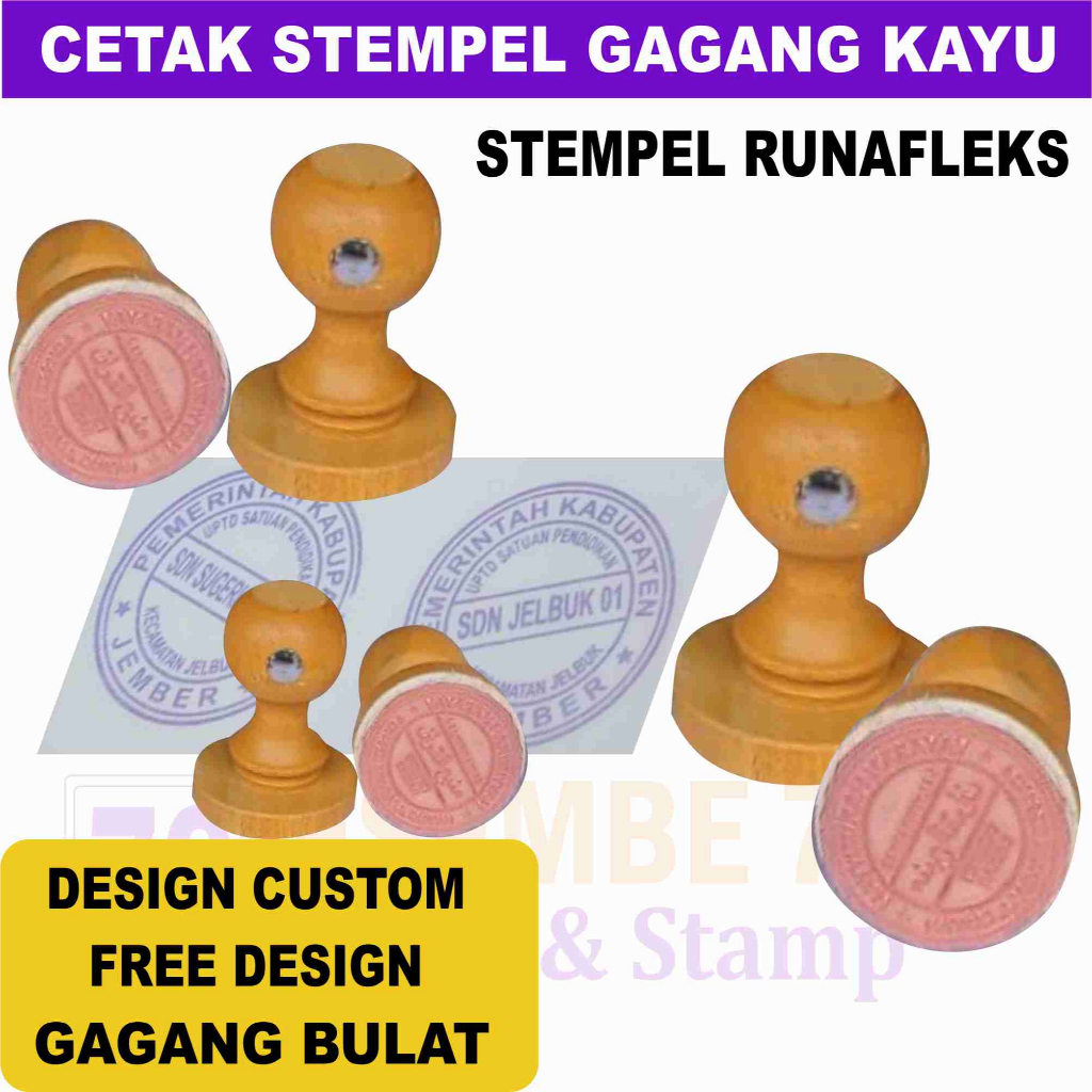 

Stampel Biasa / Runaflek Stempel Gagang Kayu