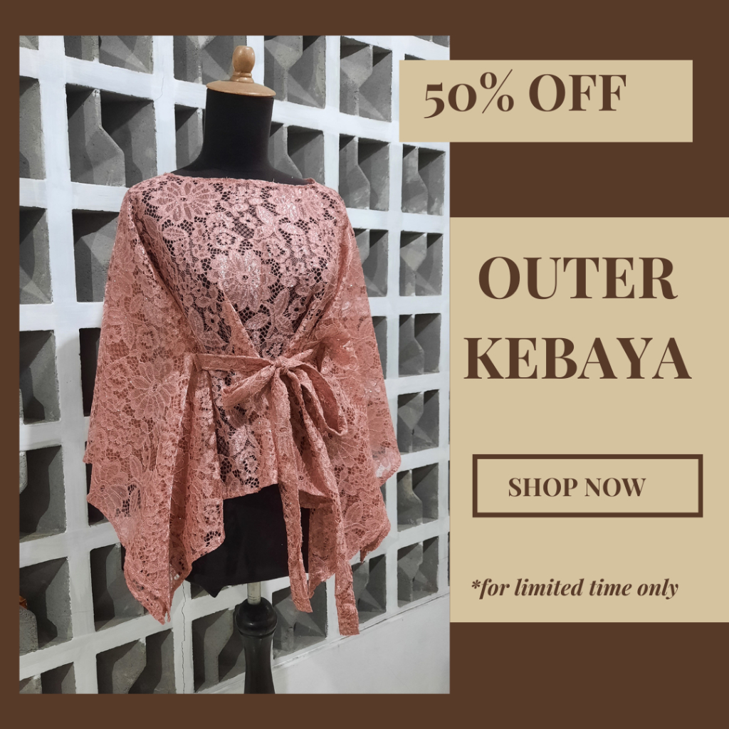 Outer Kebaya Wanita Kondangan Outfit Atasan Fashion Brukat Cape Brokat Crop Pesta Baju Pisahan Brokl