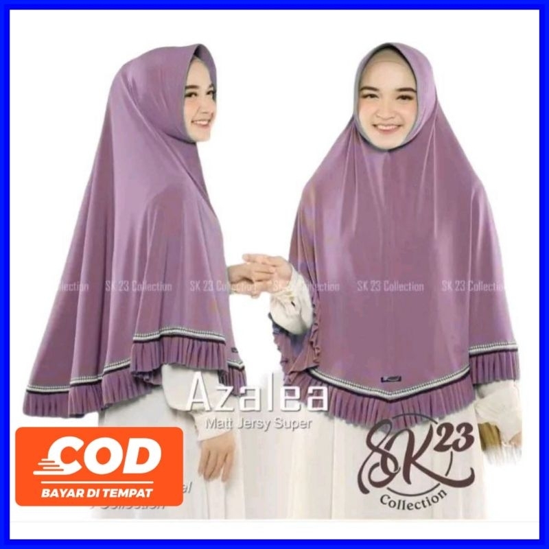 TERLARIS (COD) HIJAB INSTAN JUMBO AZALEA REMPEL BAWAH JILBAB JERSEY PREMIUM PED ANTEM Kerudung Model