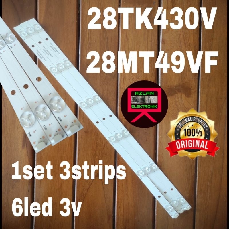 BACKLIGHT LED TV LG 28" 28TK430V 28MT49VF 6LED 3V