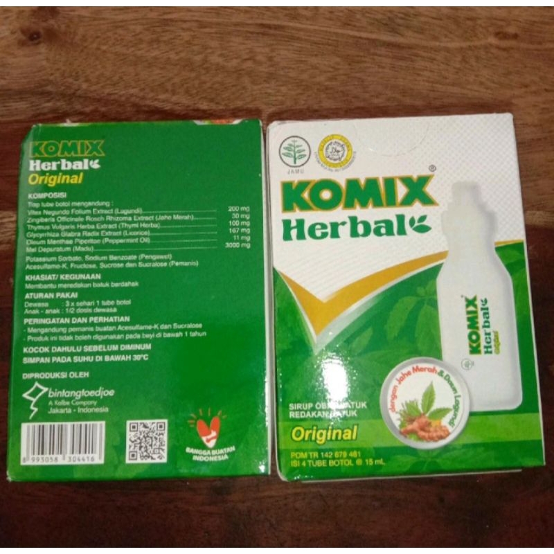 Komix Herbal Tube Original 1 Packs, Komix Herbal Tube Lemon 1 Packs