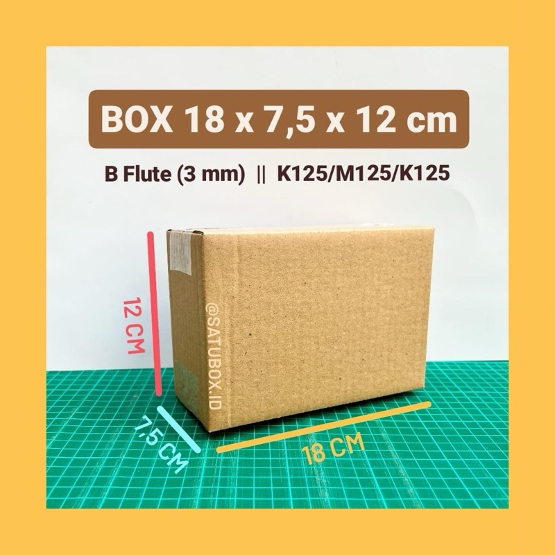 

kardus karton box polos uk. 18 x 7,5 x 12 cm, single wall tebal 3mm