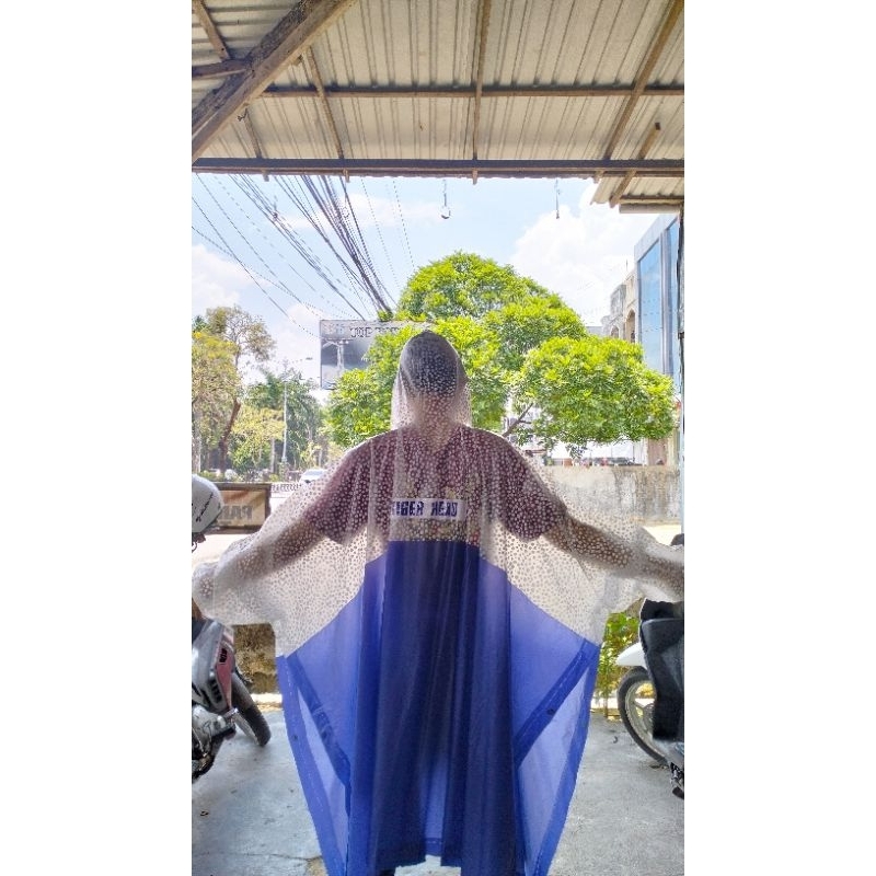 JAS HUJAN TIGER PONCO MOTIF LENGAN | TIGER PONCO MOTIF