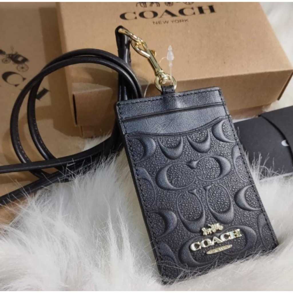 

ID Lanyard In Signature Leather Black F73602