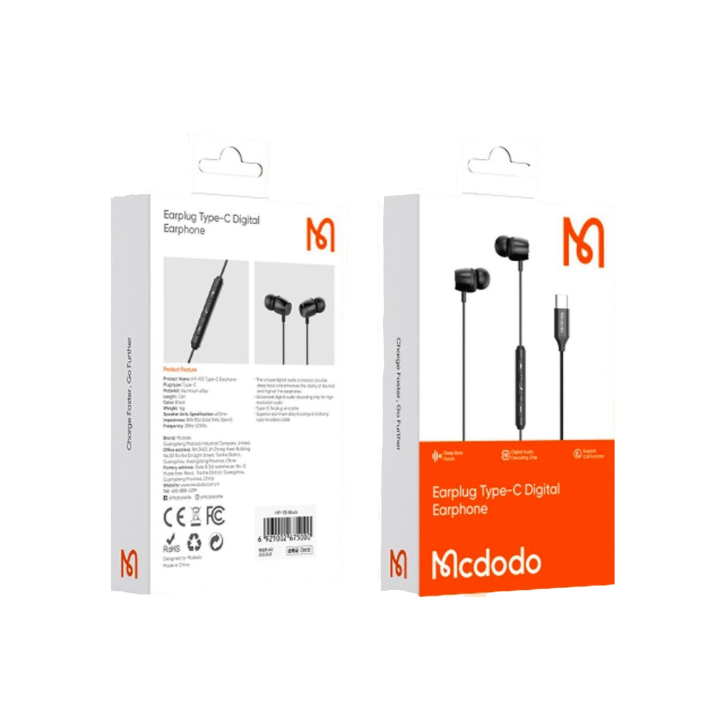 MCDODO HP-1050 Earphone  type-C