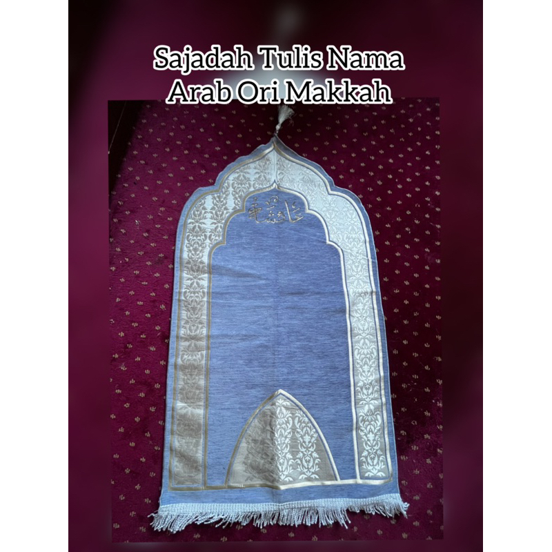 Sajadah Kubah Tulis Nama Arab Ori Makkah