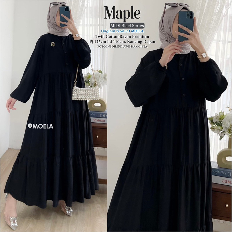 MIDI DRESS MOELA maple midi