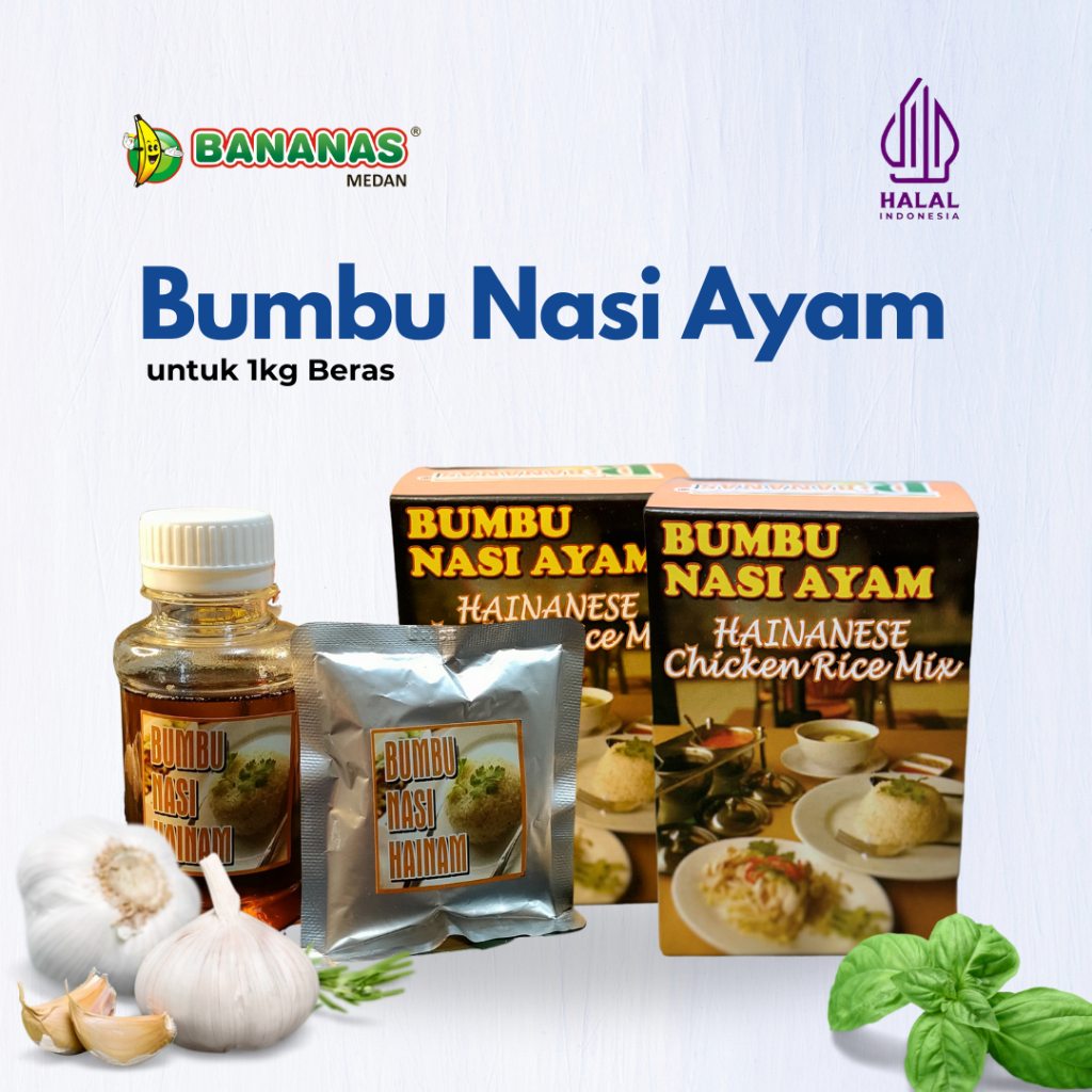 

Bumbu Nasi Ayam Hainan untuk 1Kg Beras