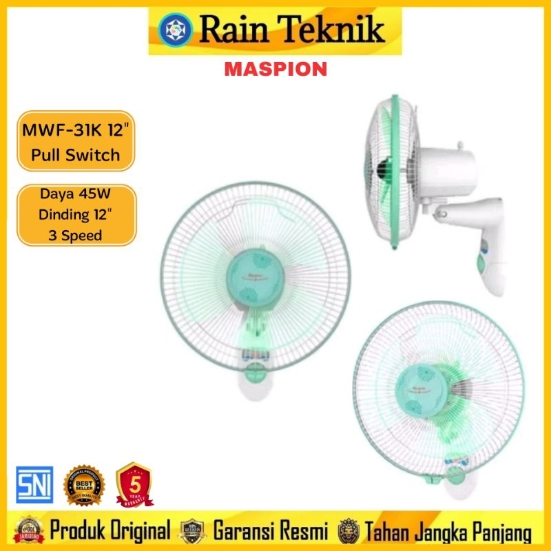 Kipas Angin Dinding Maspion MWF-31K 12"/Tembok MWF 31K/MWF-31K