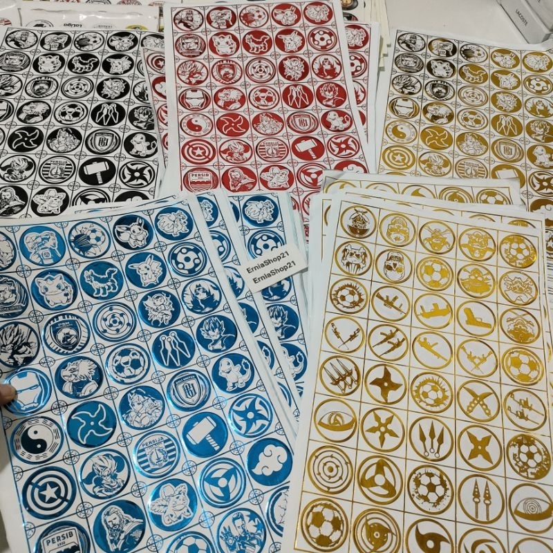 TAJOS BESI EMAS 1 LEMBAR ISI 40 PCS/MAINAN TAJOS BERKAKTER /MAINAN TAJOS BESI ANAK TERBARU