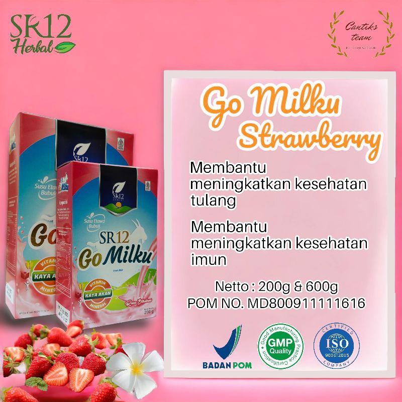 

Go Milku Strawberry SR12 Susu Kambing Etawa Bubuk Herbal Meningkatkan Daya Tahan Tubuh Mencerdaskan Anak