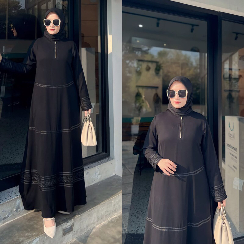 Abaya jetblak premium / abaya jetblack