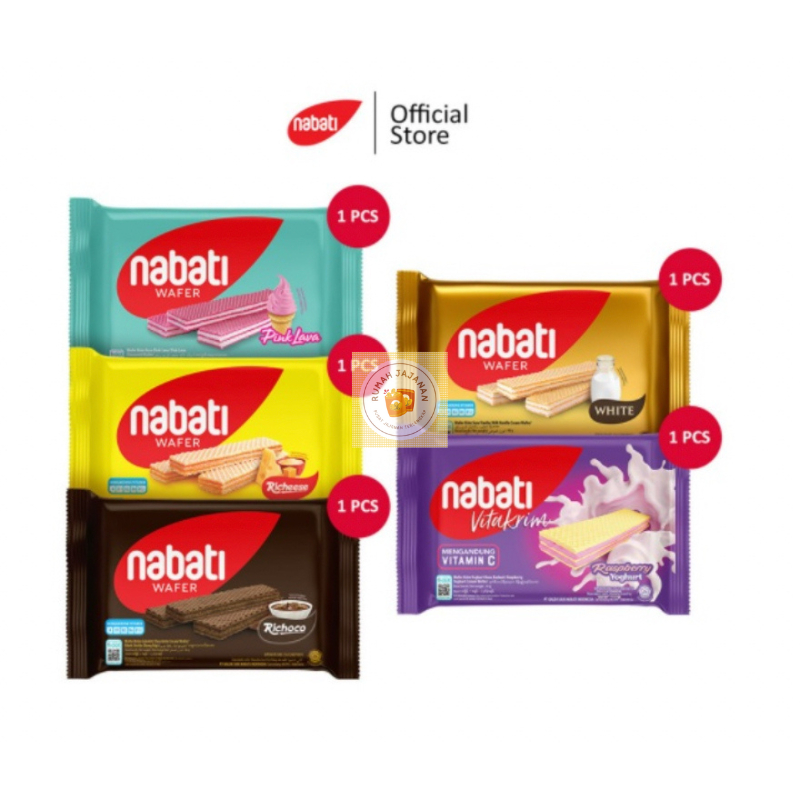 

Nabati Wafer Varian Richoco / Keju / Vanilla White / Butter Caramel / Vitakrim Raspberry