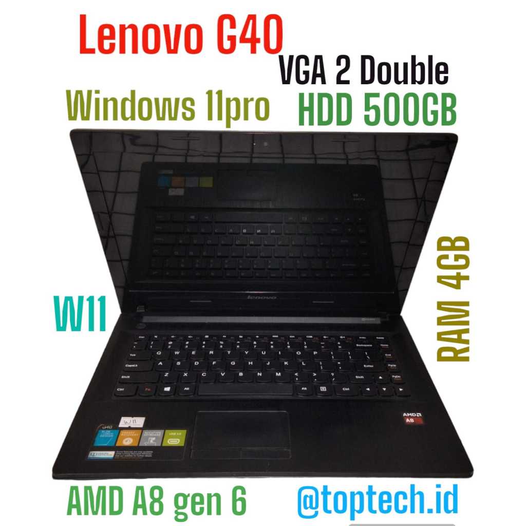 (W11)LAPTOP LENOVO G40 RAM 4GB HDD 500GB