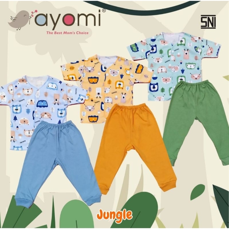 AYOMI Setelan NewBorn Pendek Panjang Jungle