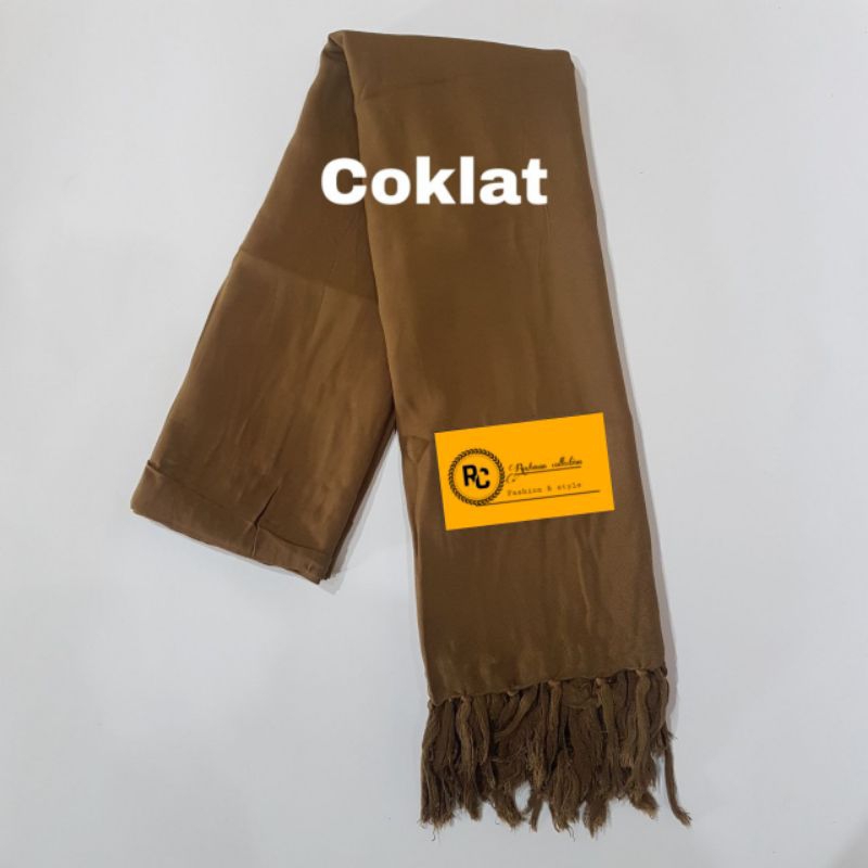 Sorban Polos coklat Lembut Surban arab Pria Habib Murah Rayon