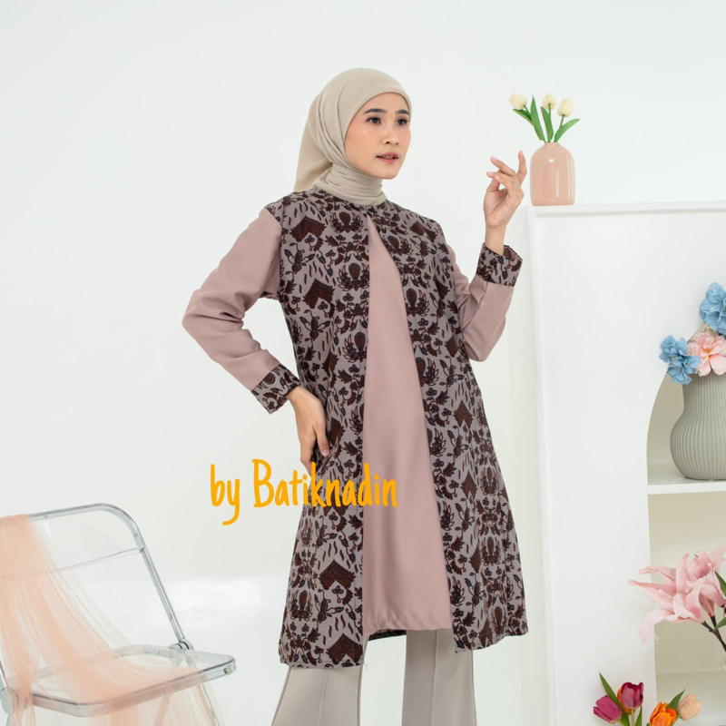TERBARU TUNIK SOGAN - BAJU BATIK WANITA SOGAN TERBARU.