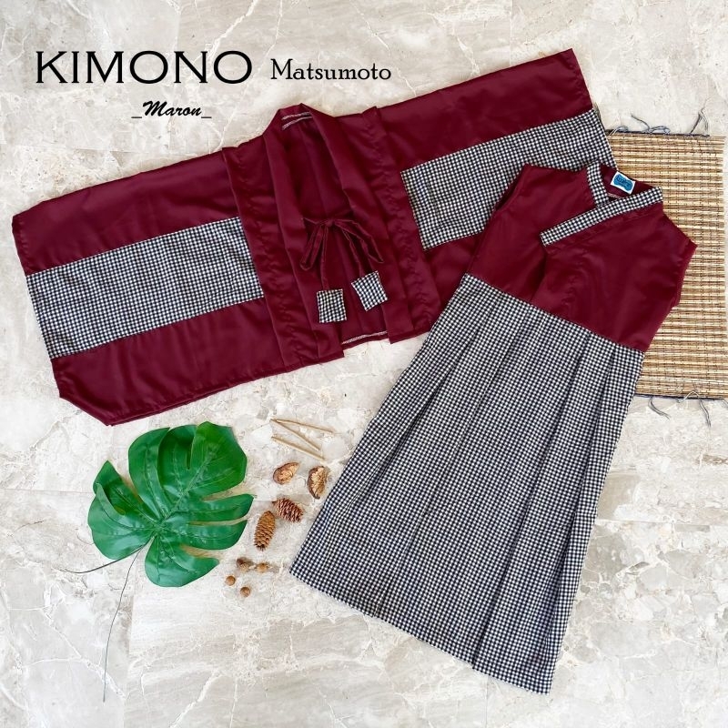 kimono jepang anak laki laki/kimono matsumoto maroon/baju adat jepang anak laki laki/baju tradisiona