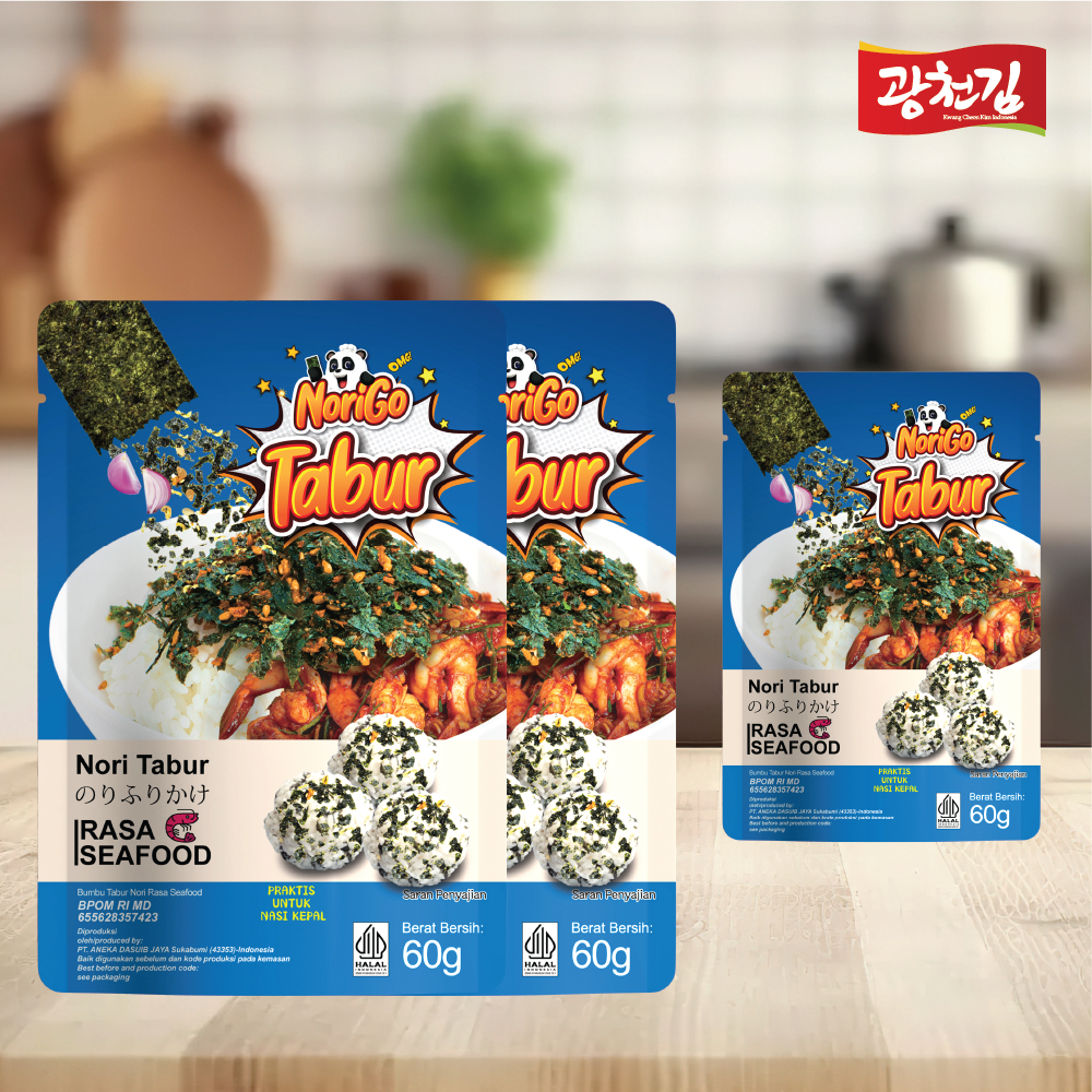 

(PROMO BUNDLING 2 GRATIS 1) Nori Tabur Rumput Laut Panggang - Rasa Seafood 60g