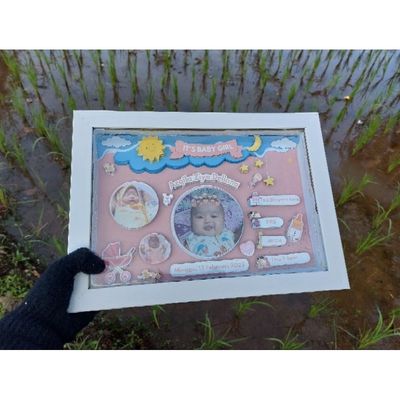 pop up bio bayi / frame biodata bayi