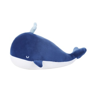 Boneka Whale Paus biru ukuran 60cm bahan plush mainan anak kado ulang tahun