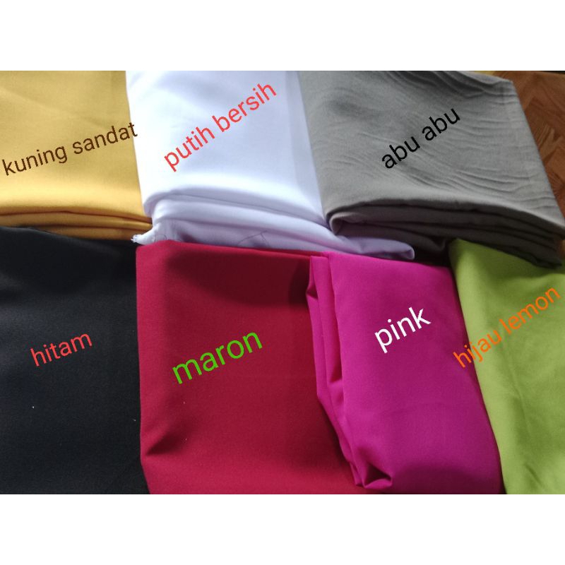 Kain Meteran Ceruti Spandex Premium Murah harga meteran (per 1,5 meter) Polos