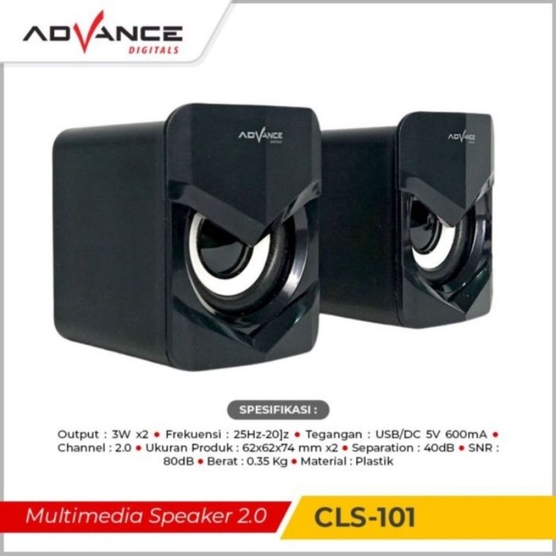 SPEAKER ADVANCE CLS-101 SPEAKER KOMPUTER SPEAKER LAPTOP