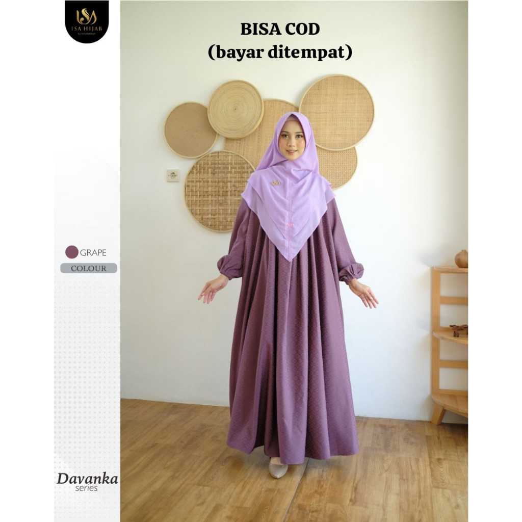 Isa Hijab Davanka Series Gamis Wanita Terbaru