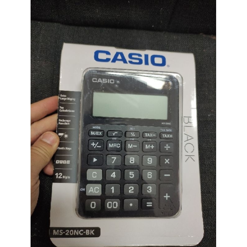 

casio ms 20 nc 20nc 12 digit pocket size kalkulator large display solar