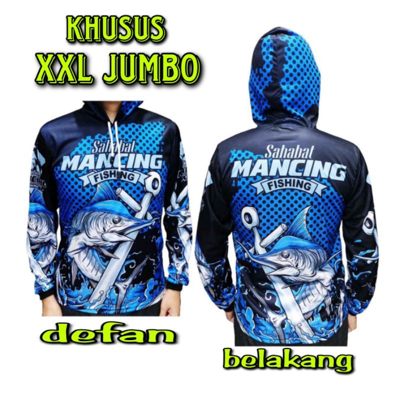 Baju Jersey Mancing XXL JUMBO Kaos Jersey Mancing Ukuran XXL JUMBO