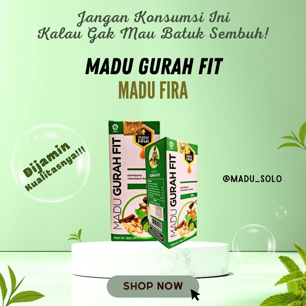 MADU GURAH FIT Madu Fira Original | Obat Batuk, Flu, Sakit Tenggorokan, Sesak Napas