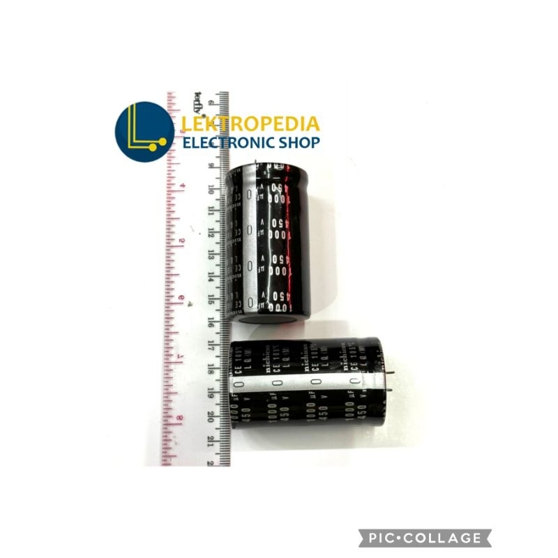 Elco 1000uf 450v Nichicon Kapasitor 1000 uf mikro 450 v volt Elko 450volt