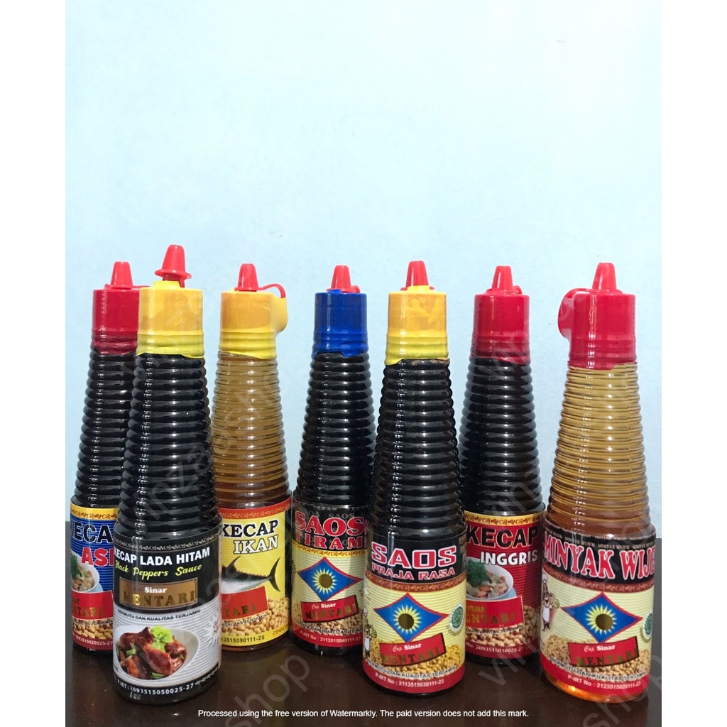 

Penyedap Masakan Isi 7 (Kecap Lada Hitam, Minyak Wijen, Saos Rajarasa, Saos Tiram, Kecap Ikan, Kecap Inggris, Kecap Asin) HALAL