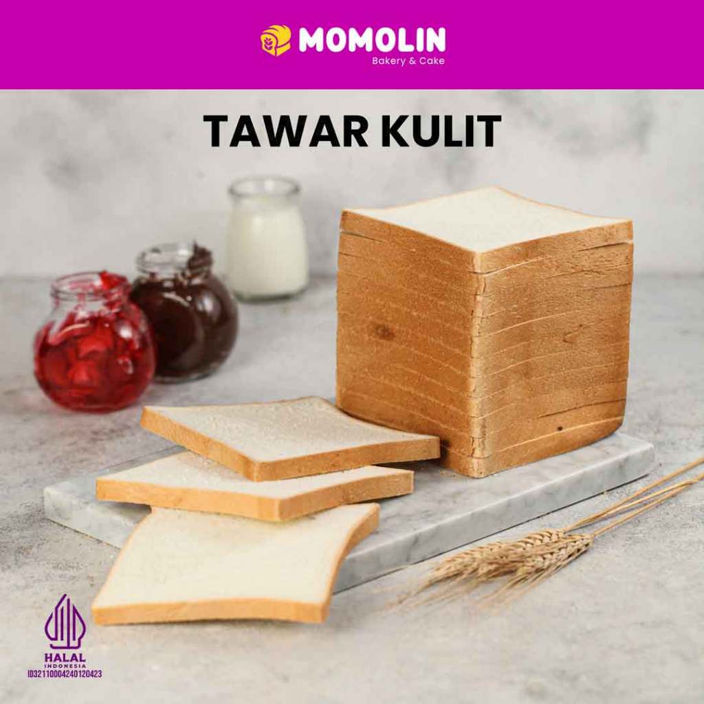 Roti Tawar Kulit - Roti Tawar Halal - Roti Tawar Halus Kotak Besar Enak - Roti Tawar Lembut Murah Mo