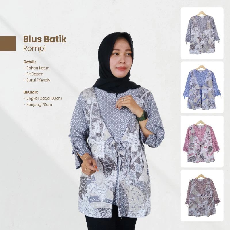Blus Batik Rompi Soft - Sekar jagad