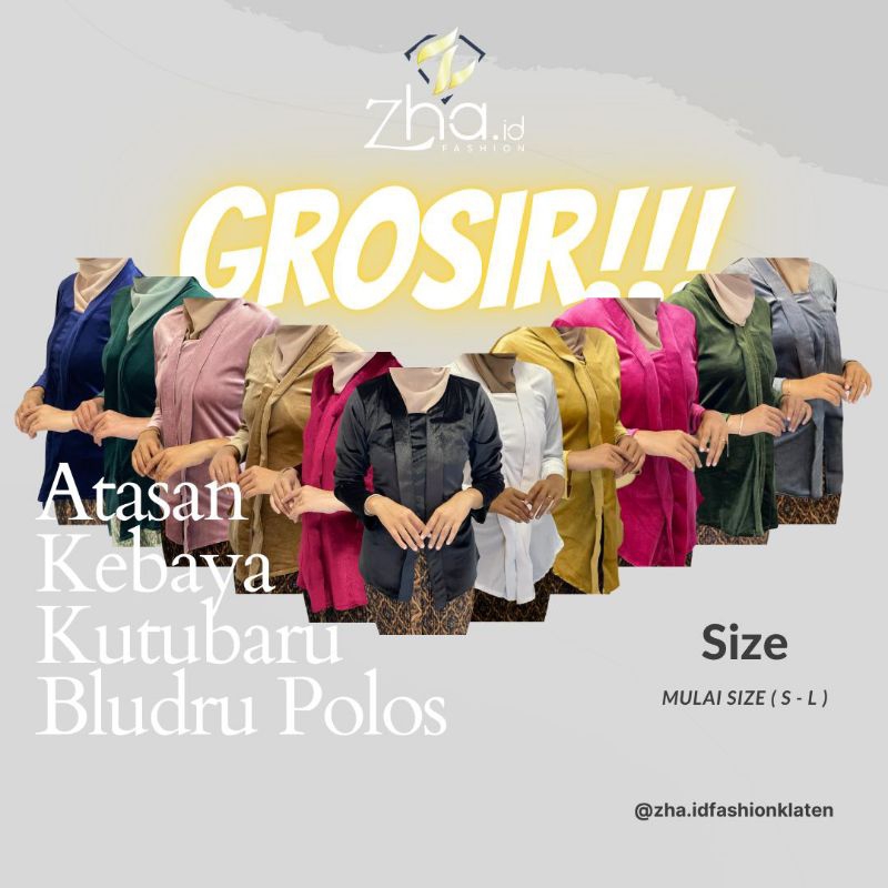 Baju Atasan Kebaya Kutu Baru Polos / Kutu Baru Modern
