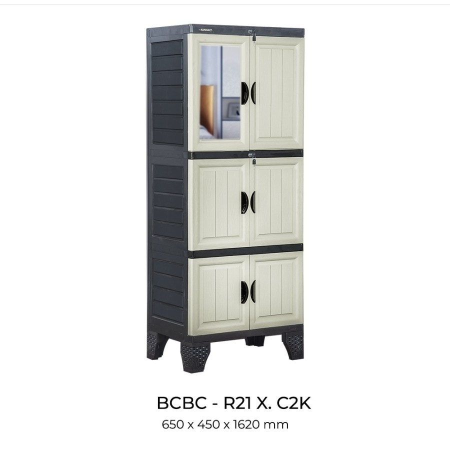 LEMARI PAKAIAN / LEMARI BAJU NAPOLLY / LEMARI BCBC - R21X.C2K